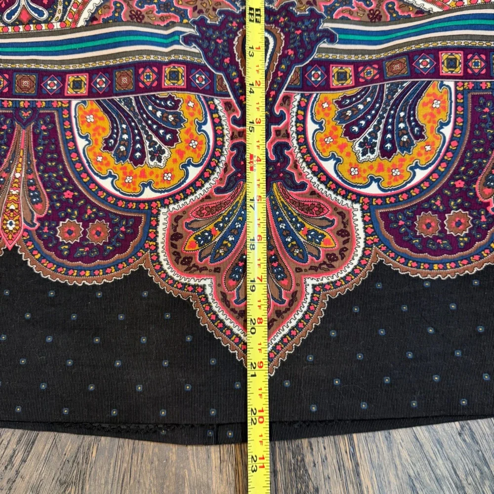 Anthropologie Edmé & Esyllte Corduroy Skirt | Lined | Boho Paisley |‎ Size 0